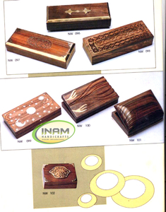 Cajas de madera hechas a mano con incrustaciones de latón, de alta calidad, con acabado decorativo - Product Image 2