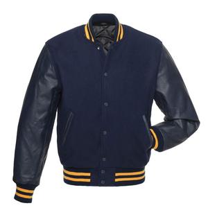 Chaqueta Varsity de lana para hombre, chaqueta de béisbol personalizada, de manga de cuero - Product Image 2