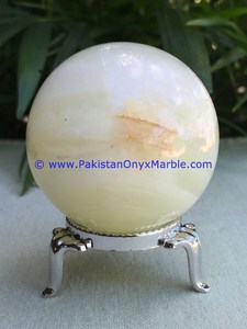 Esfera de ónix blanco, bola redonda elegante, artesanía de piedra para decoración del hogar, modelo de precio de fábrica pulido, patrón - Product Image 2