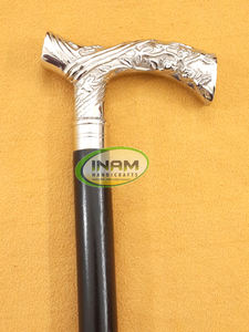 Bastón plegable de madera para caminar, hecho a mano estilo vintage, con mango de diseñador - Product Image 2