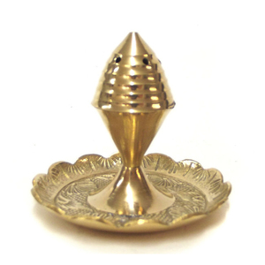 Soporte de varilla de incienso de latón puro pulido brillante - Product Image 1