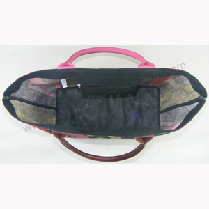 Concevez votre propre sac juco imprimé entièrement multicolore personnalisé avec des poignées en cuir selon vos besoins - Product Image 3