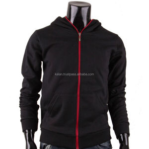 KFH04 Men's Plus Size <b>Zip</b>-up Fleece Hoodie 100% Cotton Sweatshirt Custom Printed for Winter Hoody - Product Image 3