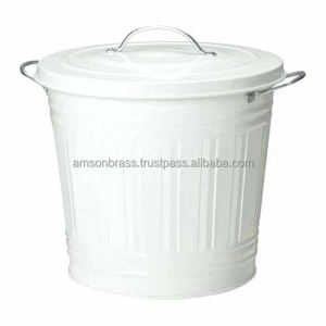 Seau à charbon pour la maison, finition blanche, propre et moderne, seau à charbon moderne - Product Image 4