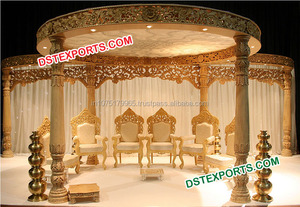 Mandap de boda de fibra de último estilo tradicional exclusivo tallado con diferentes diseños directos del fabricante - Product Image 3