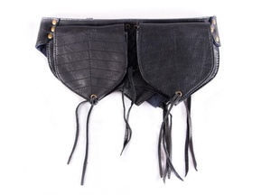 Genuine Leather Utility Belt <b>Bag</b> Burning Steampunk <b>Festival</b> Butterfly Belt With Pocket in Black Waist <b>Bag</b> Vintage Collection <b>Bag</b> - Product Image 5