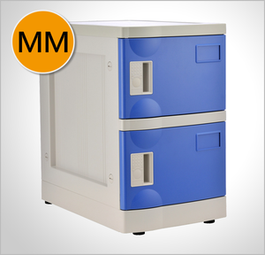 Two doors Taiwan ABS Plastic Clothing Shoes Cosmetic Locker Cabinet - Product Image 2