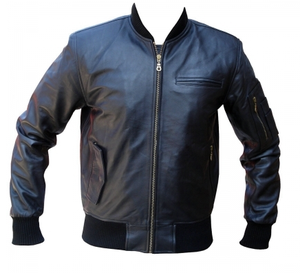 Blouson en cuir, dernier design, sur mesure, en cuir de vache véritable, col montant, imperméable, logo frontal, homme, hiver - Product Image 4
