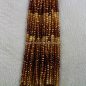 Cuentas de piedra natural de granates Hessonite sueltas de La India - Product Image 3