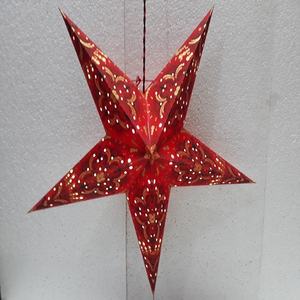 Lampe étoile en papier imprimé, décorations de noël, nouveau style - Product Image 2