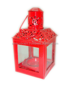 Candelabro de metal y vidrio de fabricante de alta calidad con mango de alambre Decoración de lujo para el hogar Portavelas único Antiguo - Product Image 3