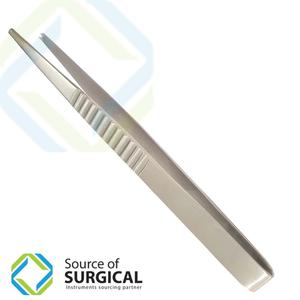 Pince à dissection dentée 1x2 en acier inoxydable, instrument chirurgical manuel, type clip, marque privée, 13 cm, certifiée CE, usage hospitalier - Product Image 1