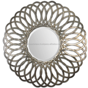 Miroirs muraux ronds en Aluminium revêtu de poudre, cadre métallique, décoration à la mode, nouvelle collection - Product Image 2