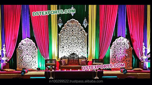Tradizionale Punjabi Haveli Darwaja, Royal Intagliato Decorazione del Pannello, Pannello Porta In Fibra di Nuova Concezione - Product Image 6