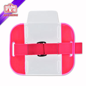 Neon Phản Quang PVC Armband Thẻ Badge Chủ - Product Image 4