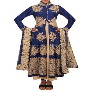 Vestido Anarkali de mujer de poliéster tradicional para ocasiones de fiesta y boda - Product Image 1