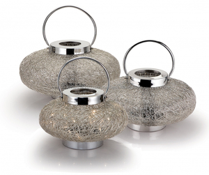 En bois avec lanterne en métal - Product Image 5