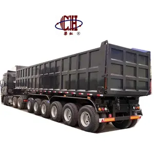 6 Axles Tipper Tipping Trailer dump box semi trailer