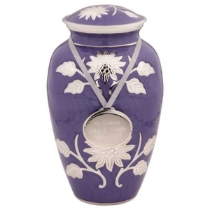 Gravée en platine violet métal commémoratif laiton/aluminium adultes cendres funérailles humaines urnes de crémation Style américain/européen - Product Image 1