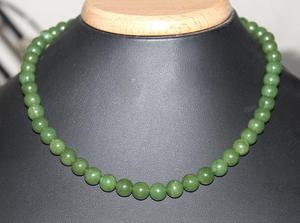 Impresionante collar de Jade verde Natural, cabujón redondo, collar de cuentas de piedras preciosas sueltas, precio al por mayor - Product Image 2
