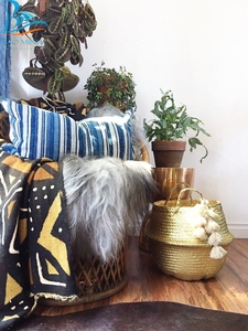 Respectueux de l'environnement belle métallique doré panier d'herbiers avec blush gland chaîne - Product Image 4