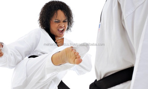 Uniformes de Taekwondo traditionnels approuvés par l'ITF, 65% polyester/35% coton, confortables, personnalisables, unisexes, haut de gamme, noir, col en V - Product Image 6