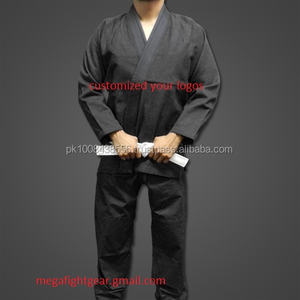 Haute Qualité Sur Mesure Noir Brésilien Jiu Jitsu Gi BJJ Uniforme Motif Conception Broderie 100% Coton Perle Arts Martiaux Porter - Product Image 3