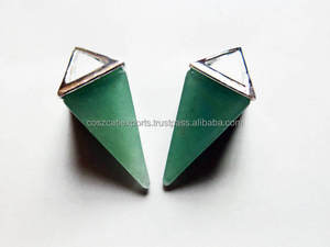 จี้ทรงปิรามิดทรงดินสอสีเขียวสำหรับเด็กเครื่องประดับสแตนเลส - Product Image 3