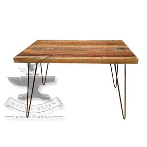 Horquilla de madera maciza Industrial, mesa de comedor moderna duradera para cafetería, restaurante, escuela, sala de estar, Hotel, taller, uso en Hospital - Product Image 5