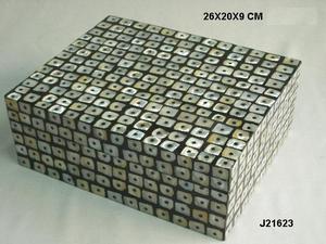 แม่ของมุกโมเสคกล่องไม้ในรูปทรงสี่เหลี่ยมที่มีอยู่ในทุกขนาด - Product Image 5