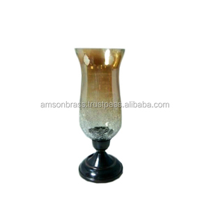 Bougeoir de luxe en verre et métal - Product Image 3