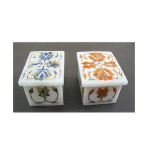 Marble Flower Design Inlay Boxes - Product Image 1