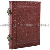 Carnet de notes A5 en cuir véritable vintage, fait main, à feuilles mobiles, avec papier vierge, carnet de croquis, fermoir gaufré pierre lapis, idéal pour offrir