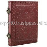 Genuino quaderni di diario in pelle Vintage A5 taccuini di carta bianca fatti a mano con cialco in pietra <span class=keywords><strong>lapis</strong></span> in rilievo per il regalo - Product Image 4