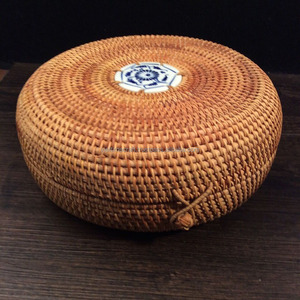 Cheap wicker rattan box/ high quality rattan storage with lid