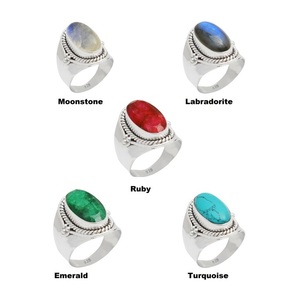 <b>Turquoise</b> 925 Sterling Silver Gemstone Bezel Set <b>Rings</b> - Product Image 2