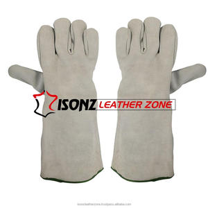 Guantes de Soldadura Tig de Cuero Blanco ISONZ Leather Zone con Protección Antideslizante, Resistente al Calor y a los Cortes - Product Image 4