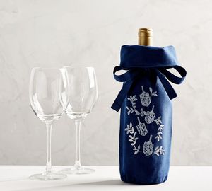 Bordado bolsas de vino para Navidad - Product Image 1