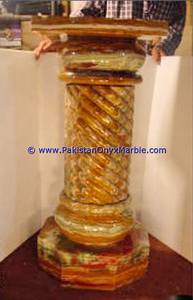 MEJOR PRECIO BARATO, COLUMNAS DE ÓNIX ROJO MULTI, PILARES CON TAPA TALLADA - Product Image 4