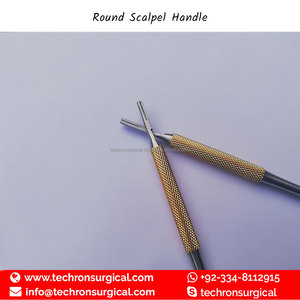 Hoja de Bisturí Redonda de Alta Calidad con Mango Moleteado Chapado en Oro - Product Image 2