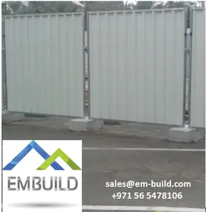Construction Site temporary Fencing panels , Corrugated fencing , Discontinuous Fencing panels