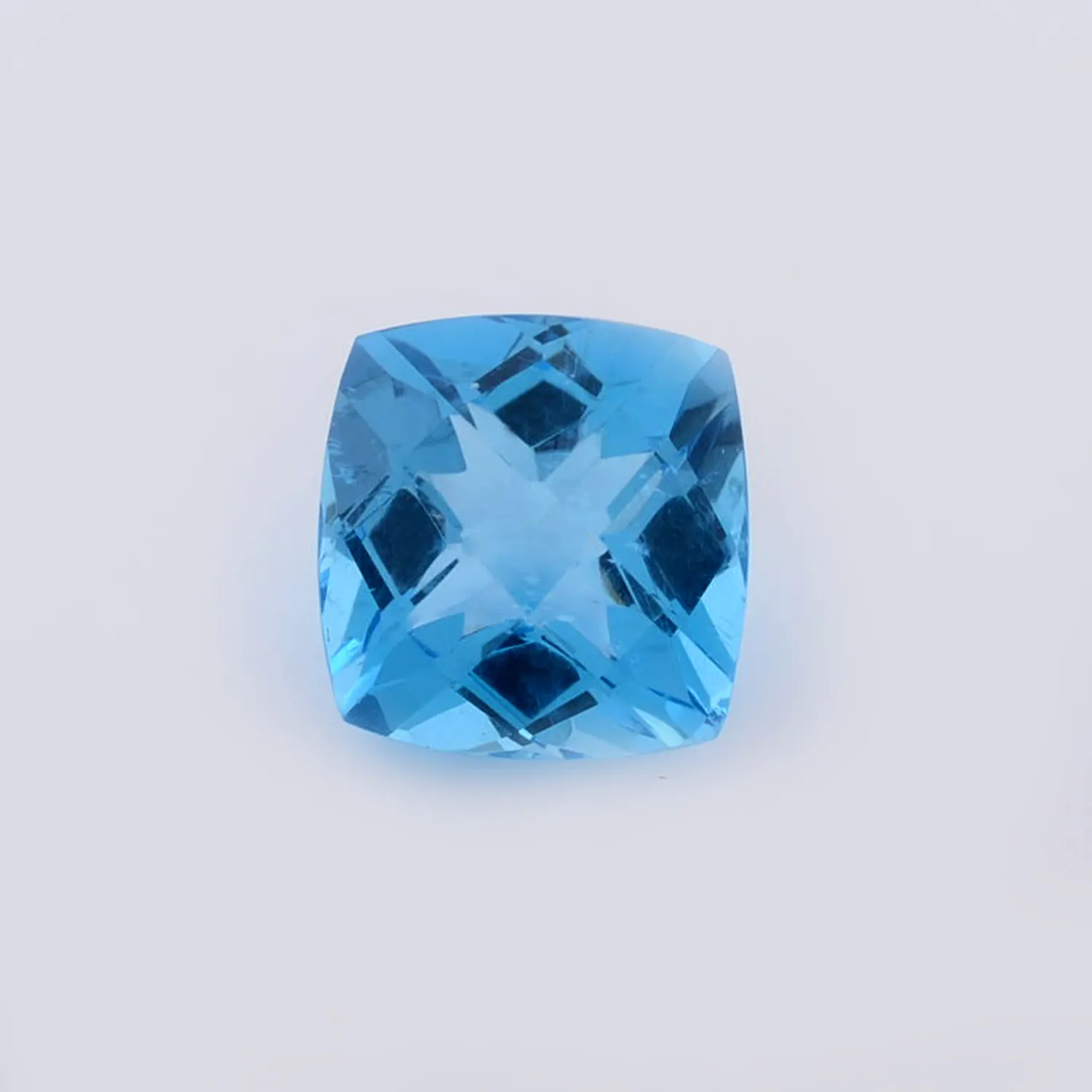 Cushion Cut Natural Loose Semiprecious Swiss Blue Topaz Faceted Gemstones Top Quality Gemstone For Making Fine Jewelry Earring