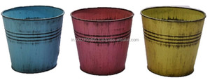 Macetas y Jardineras Decorativas de Estilo Americano Galvanizadas para Exteriores (Material de Lámina GP) para Uso en Cubos y Jardineras - Product Image 4