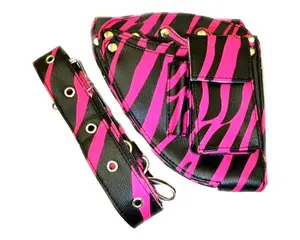 Friseur Scheren holster Gürtel Friseur taschen für Friseurs chere Holster SCHERE TASCHE ROSA ZEBRA profession elle Salon ausrüstung