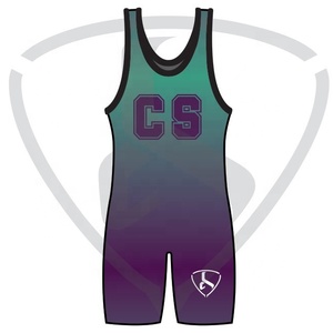 High quality sublimated cheap wholesale weightlifting <b>vest</b> weightlifting suit Custom wrestling singlet - Product Image 5