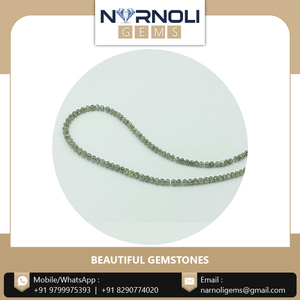 Collier en perles à facettes et diamants gris, taille personnalisée, 50-40 cm, fabricant de bijoux avec quantité minimale de commande - Product Image 4