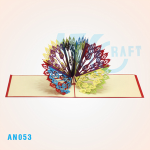 Carte de voeux Pop-Up 3D faite à la main pour animaux, meilleur choix pour les souvenirs, artisanat en papier sur le thème de l'amour du Vietnam - Product Image 1