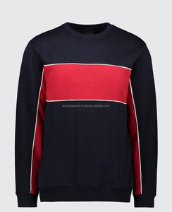 สเวตเตอร์แบบเรียบสำหรับผู้ชายเสื้อสเวตเตอร์แบบบล็อกสีกรมท่าสำหรับผู้ชายดีไซน์ตามสั่ง - Product Image 4