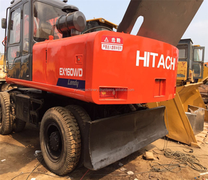 Excavatrice sur pneus Hitachi EX160W 2005 d'occasion avec godet de 0,5 m3 et moteur Isuzu - Product Image 4