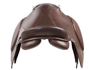 Sillín de caballo multiusos marrón oscuro English Show Pleasure & Trail hecho de cuero puro - Product Image 3